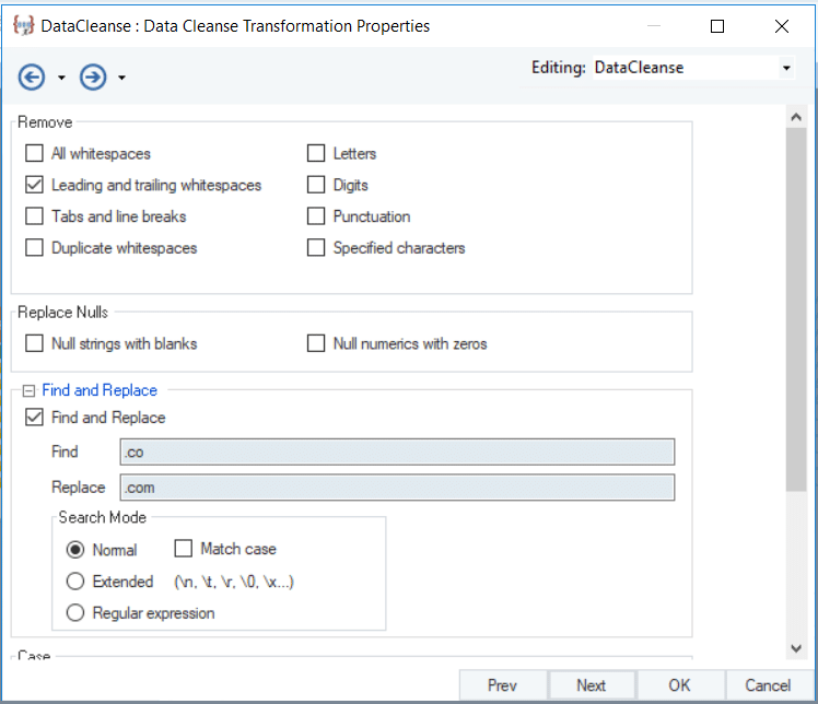 cleansing in data validation
