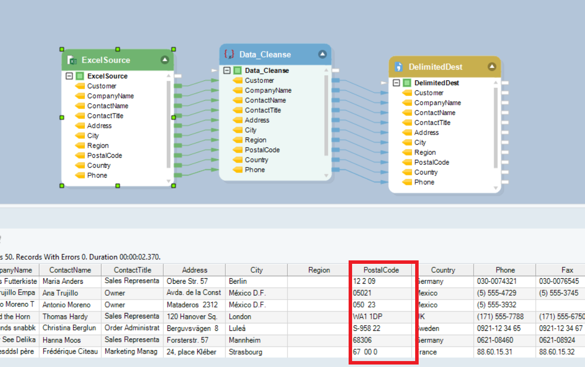 Data scrubbing in Centerprise