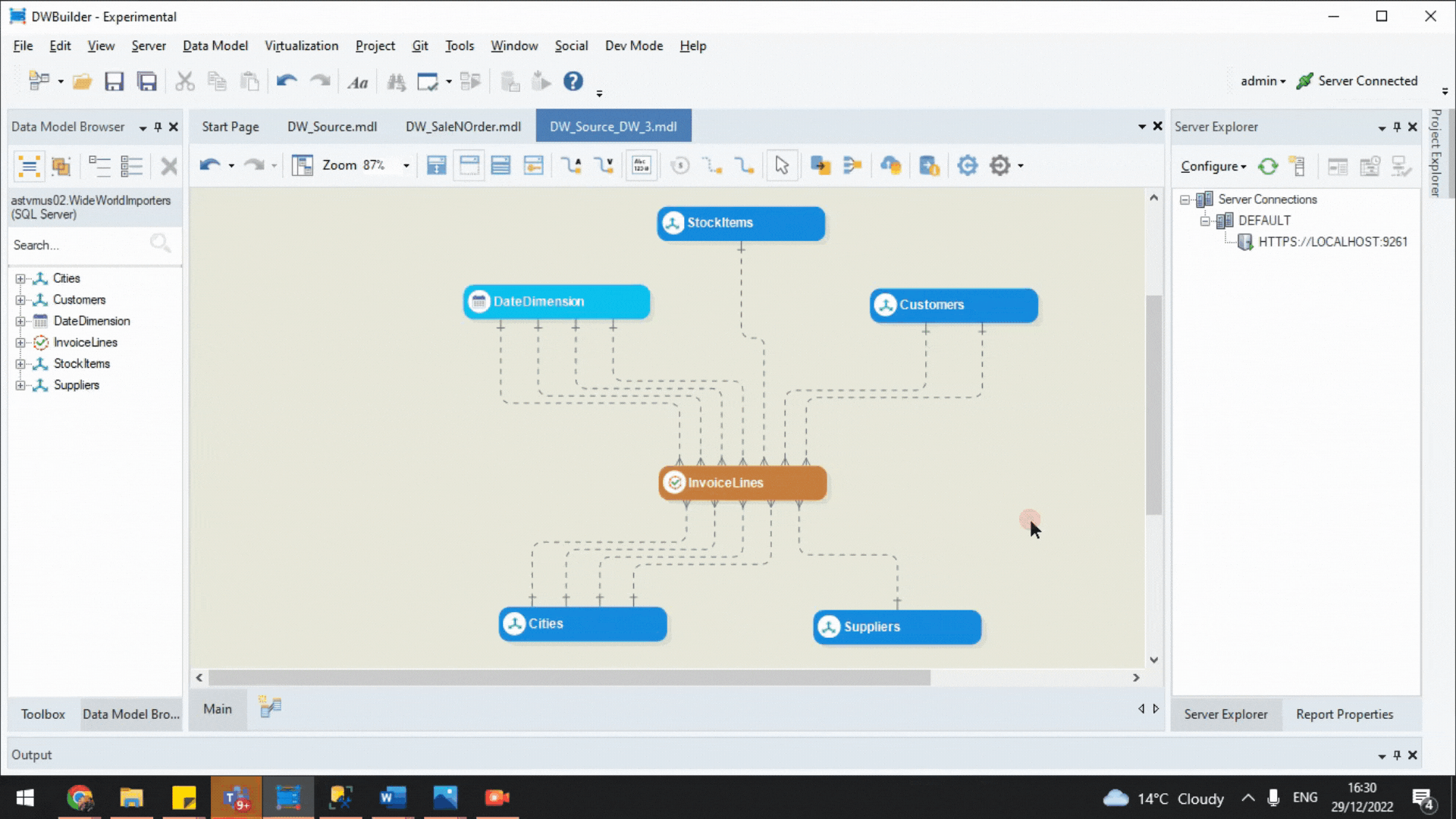 "Options in dimensional modeling