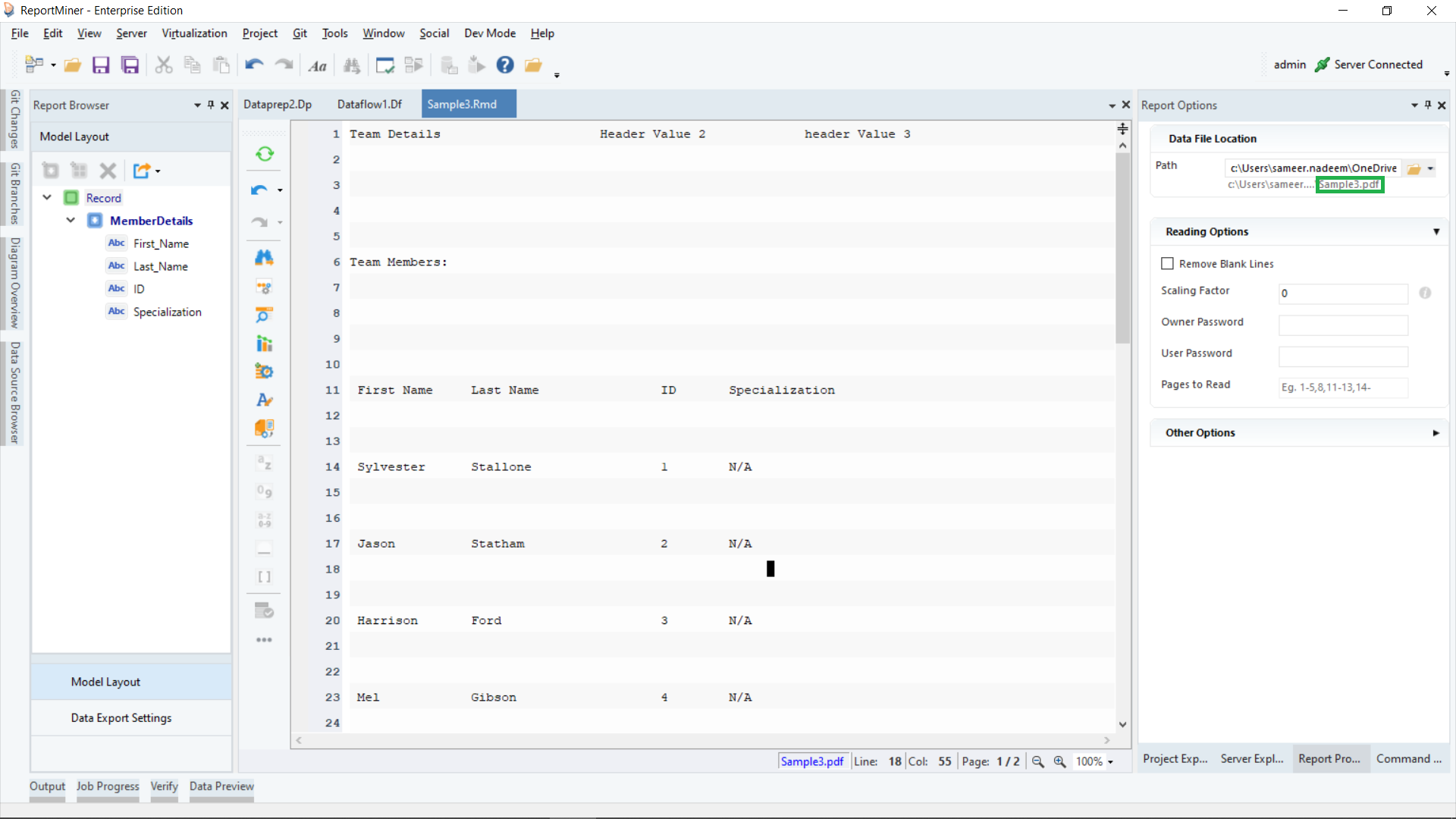 PDF to Excel data extraction