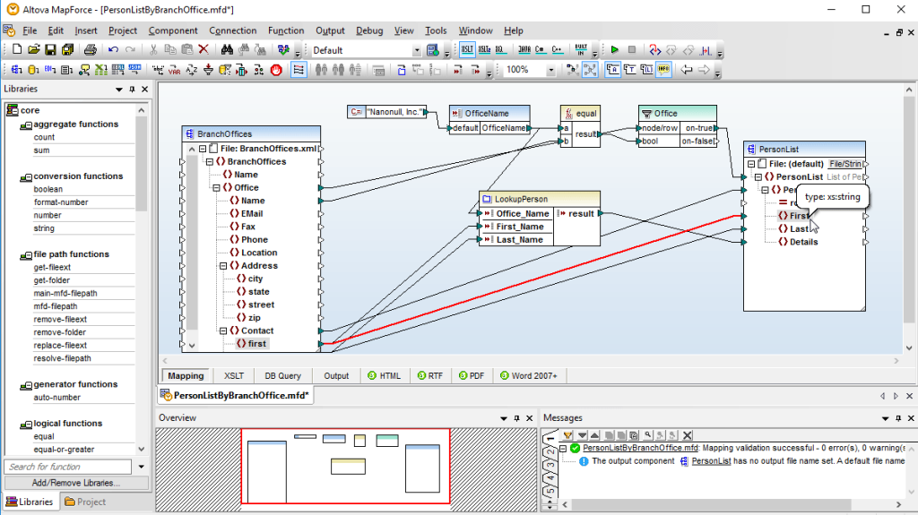 Altova MapForce Data Mapping Tool