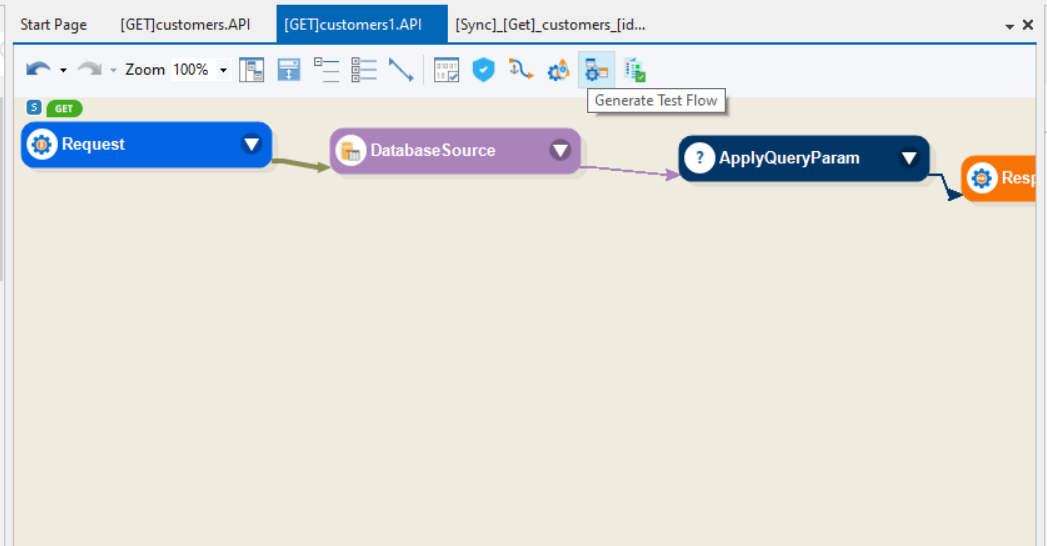 Test flow in Astera