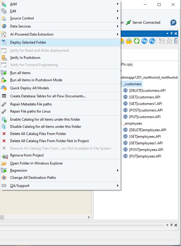 Deploying a folder.